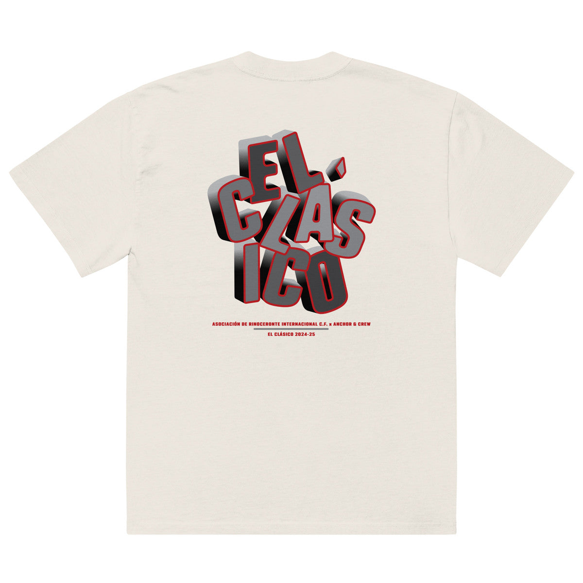 ANCHOR & CREW Rinoceronte C. F. El Clasico Football Oversized Cotton T-Shirt