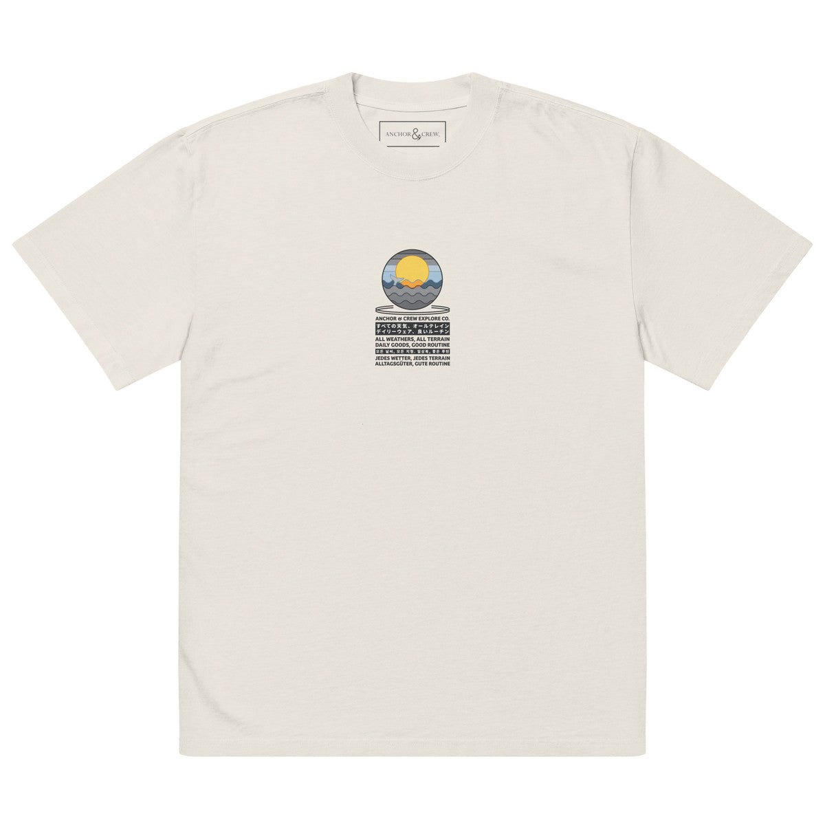 ANCHOR & CREW Ocean Drift Explore Co. Oversized Cotton T-Shirt