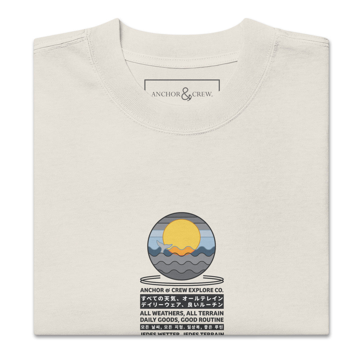 ANCHOR & CREW Ocean Drift Explore Co. Oversized Cotton T-Shirt