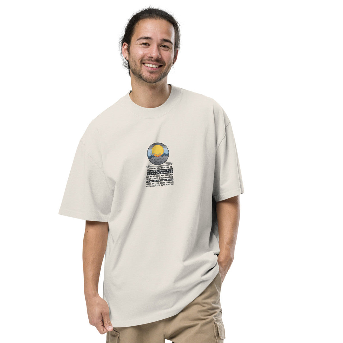 ANCHOR & CREW Ocean Drift Explore Co. Oversized Cotton T-Shirt