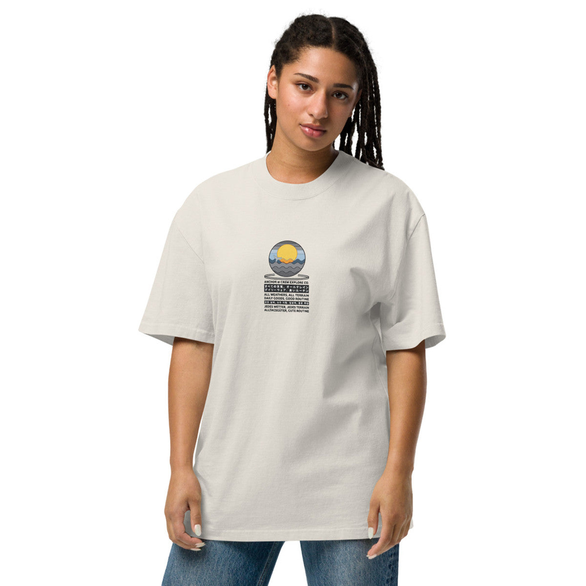 ANCHOR & CREW Ocean Drift Explore Co. Oversized Cotton T-Shirt