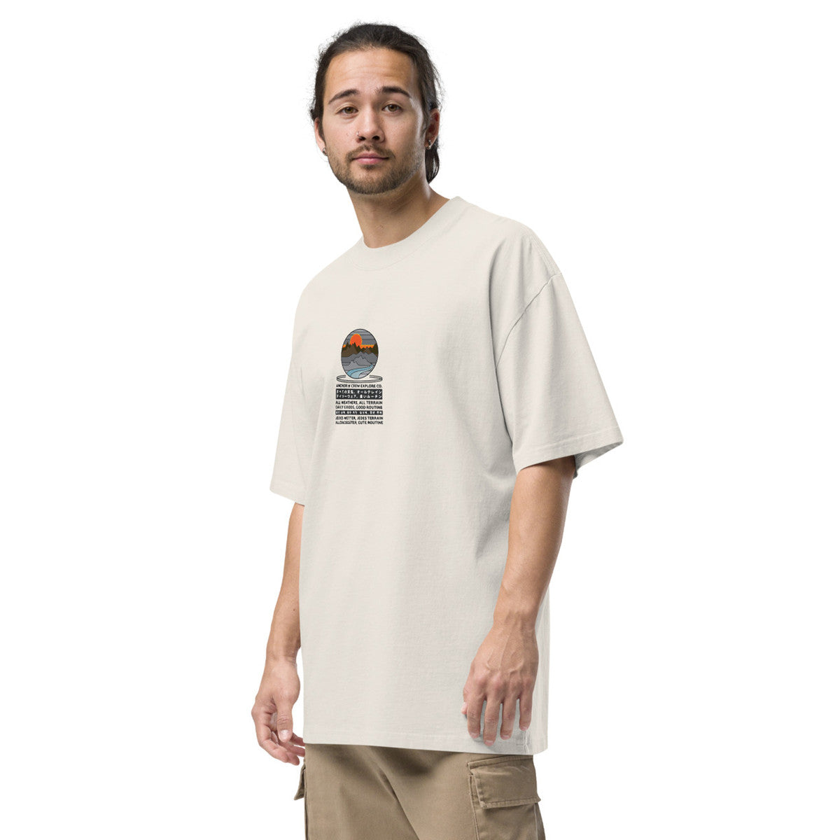 ANCHOR & CREW Panoramic Peaks Explore Co. Oversized Cotton T-Shirt 
