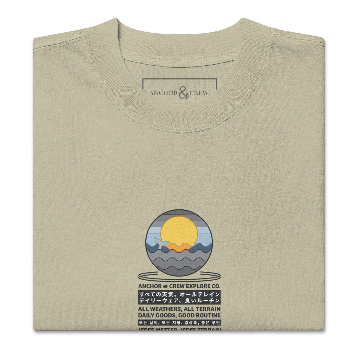 ANCHOR & CREW Ocean Drift Explore Co. Oversized Cotton T-Shirt