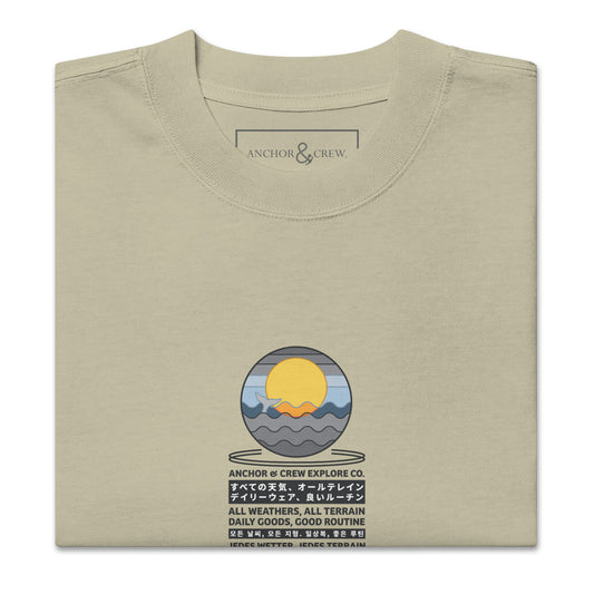 ANCHOR & CREW Ocean Drift Explore Co. Oversized Cotton T-Shirt