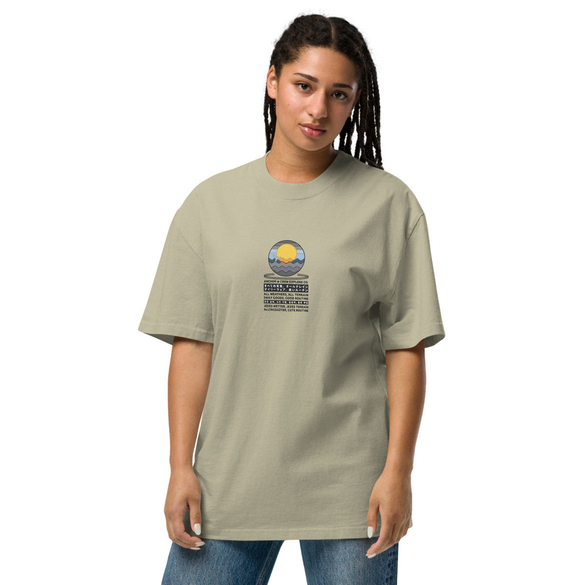 ANCHOR & CREW Ocean Drift Explore Co. Oversized Cotton T-Shirt