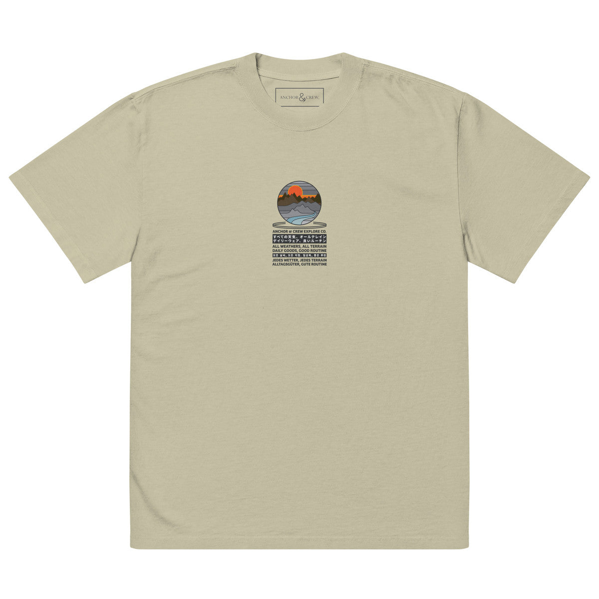 ANCHOR & CREW Panoramic Peaks Explore Co. Oversized Cotton T-Shirt 