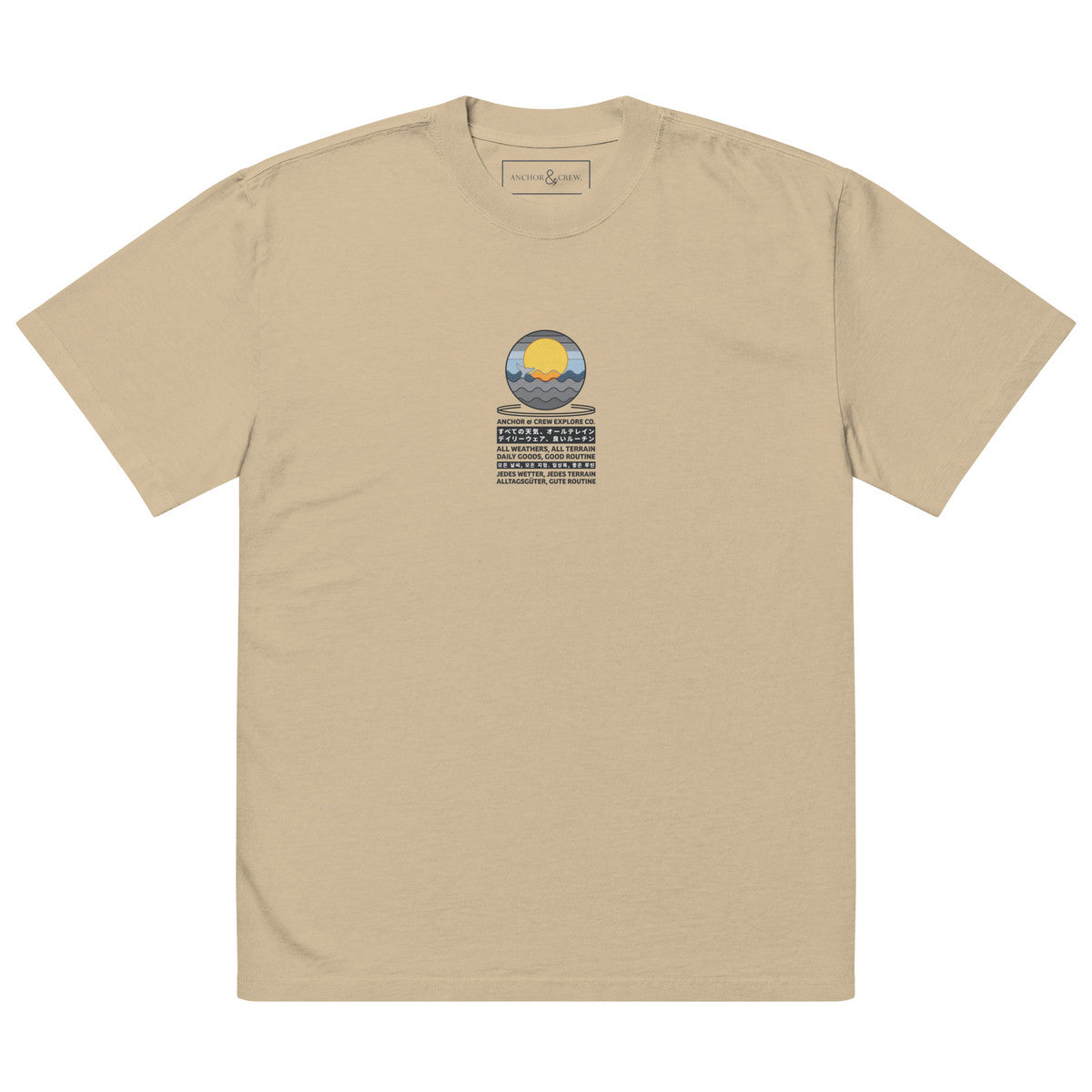 ANCHOR & CREW Ocean Drift Explore Co. Oversized Cotton T-Shirt