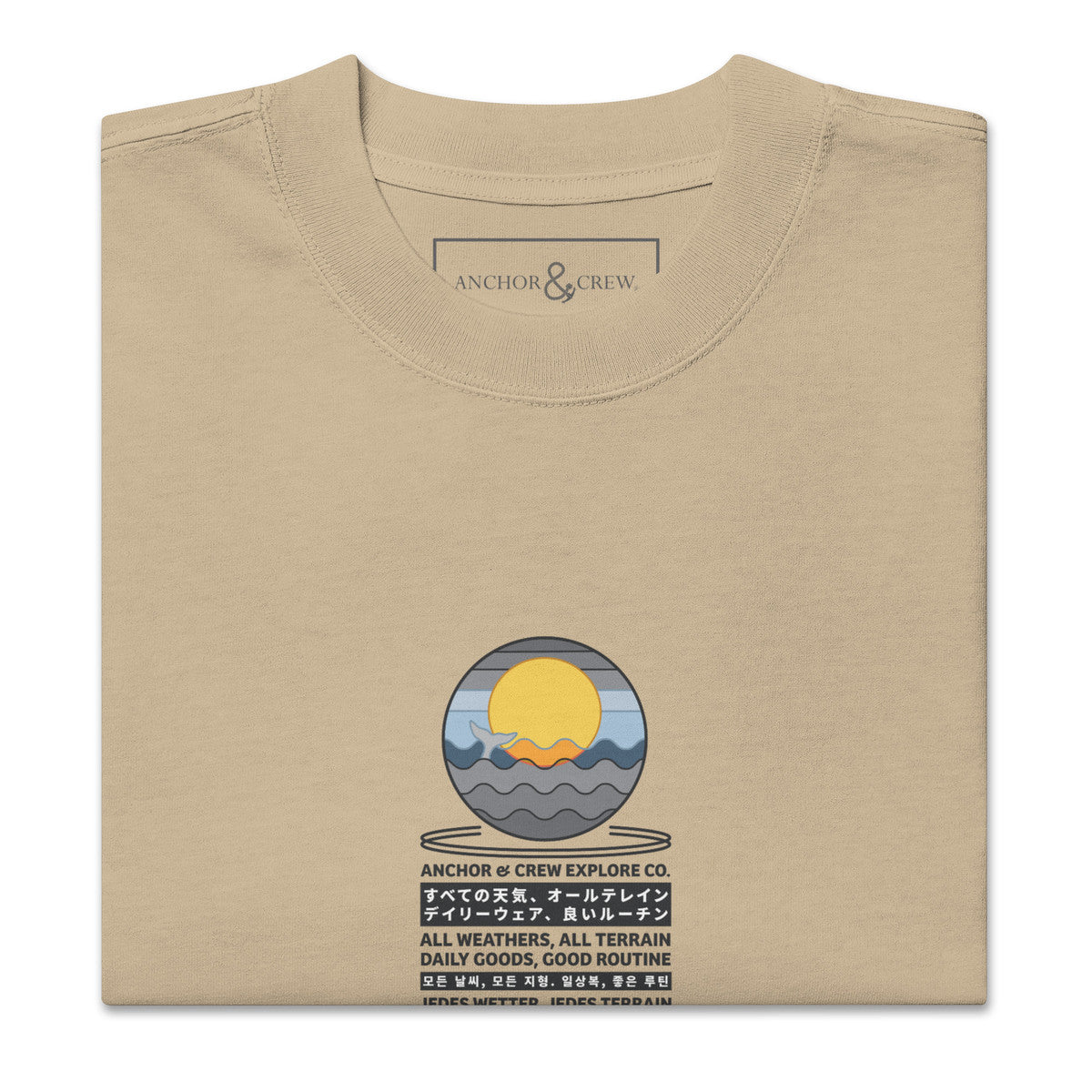 ANCHOR & CREW Ocean Drift Explore Co. Oversized Cotton T-Shirt