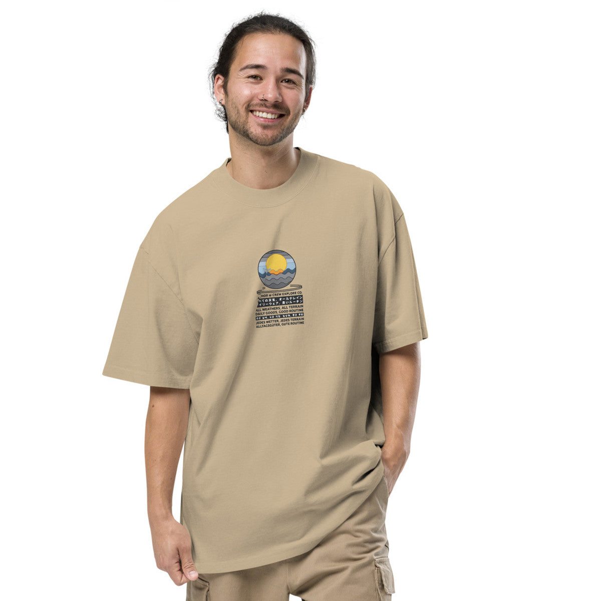 ANCHOR & CREW Ocean Drift Explore Co. Oversized Cotton T-Shirt