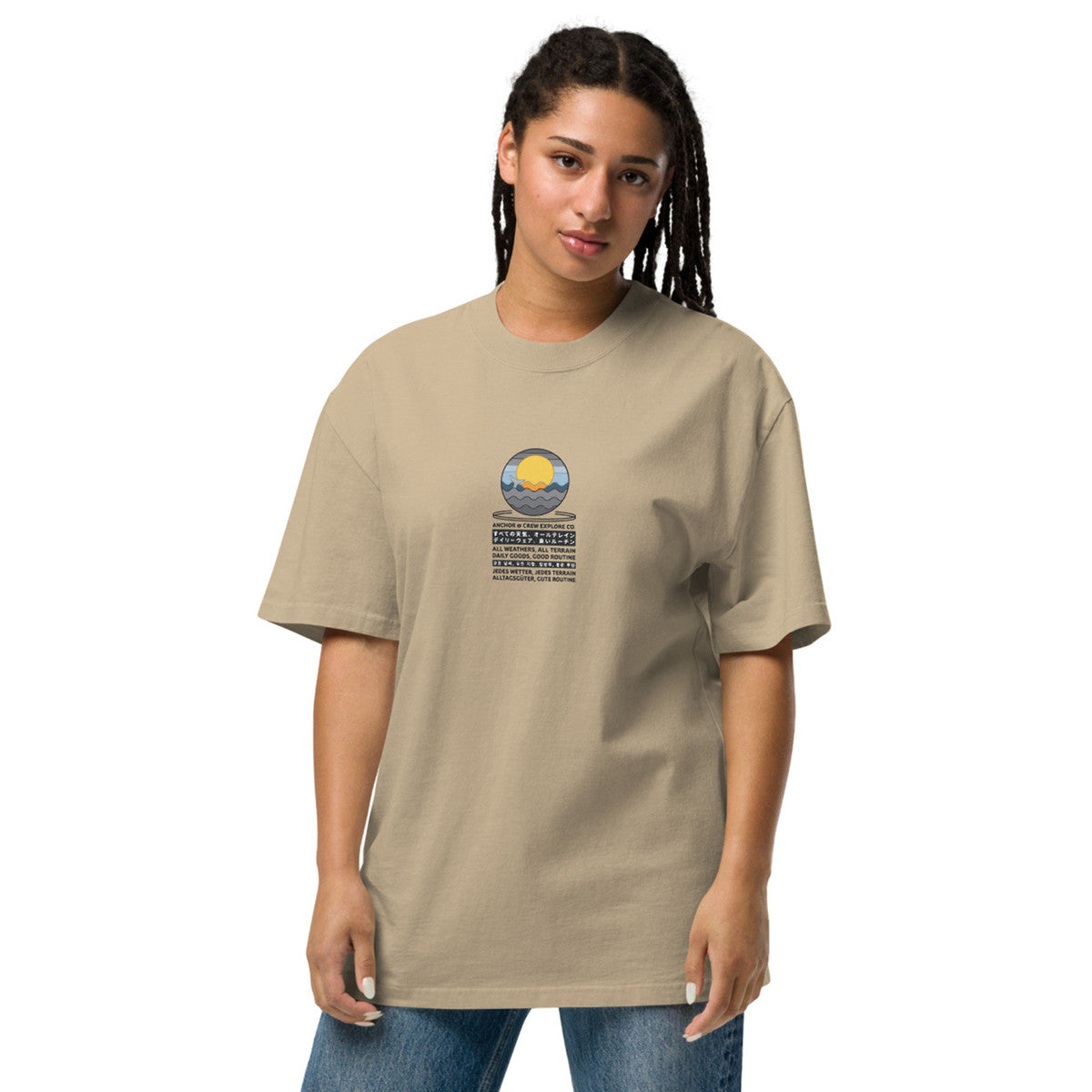 ANCHOR & CREW Ocean Drift Explore Co. Oversized Cotton T-Shirt