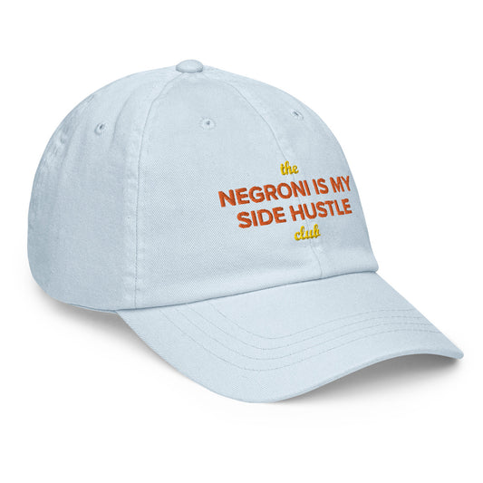 ANCHOR & CREW Pastel Negroni Is My Side Hustle Club Chino Embroidered Cap