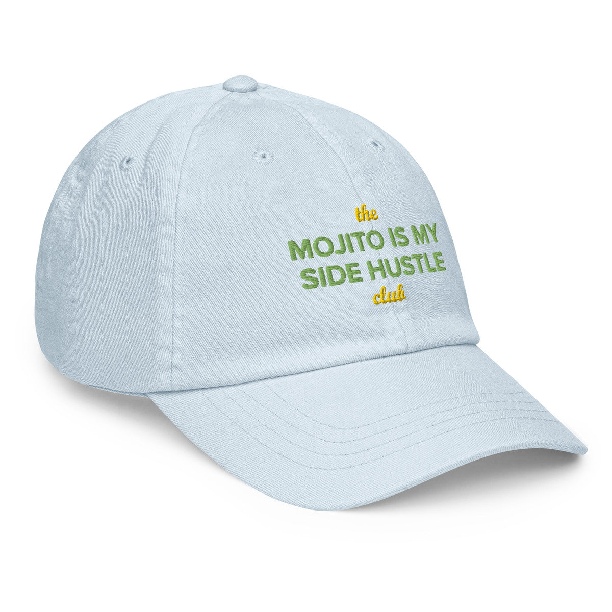 ANCHOR & CREW Pastel Mojito Is My Side Hustle Club Chino Embroidered Cap 