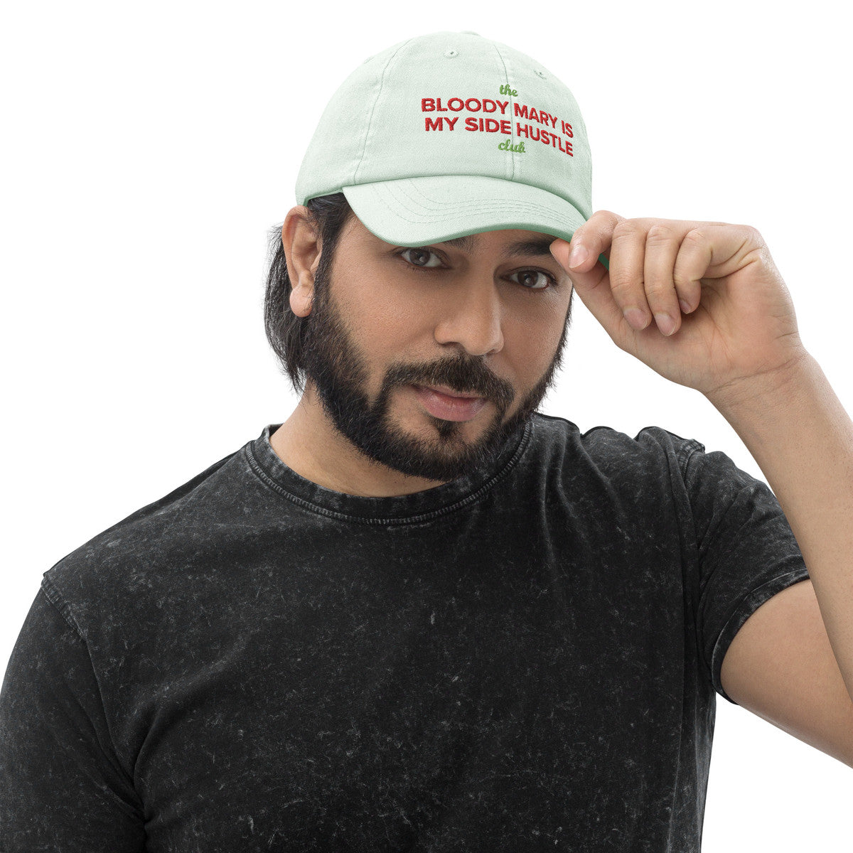ANCHOR & CREW Pastel Bloody Mary Is My Side Hustle Club Chino Embroidered Cap