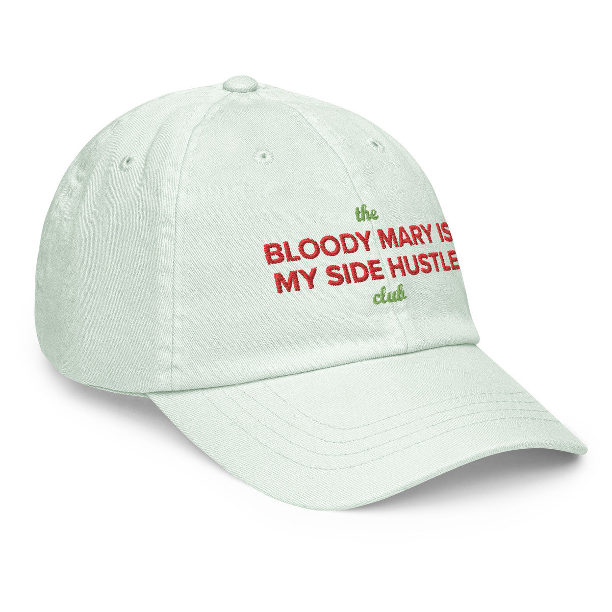 ANCHOR & CREW Pastel Bloody Mary Is My Side Hustle Club Chino Embroidered Cap