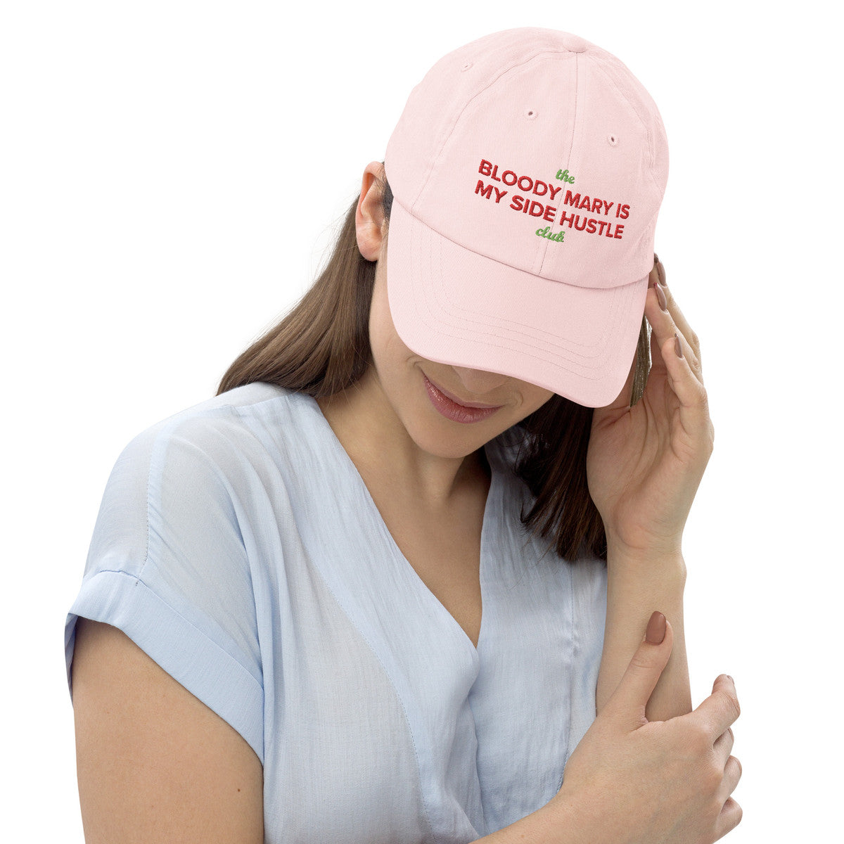 ANCHOR & CREW Pastel Bloody Mary Is My Side Hustle Club Chino Embroidered Cap