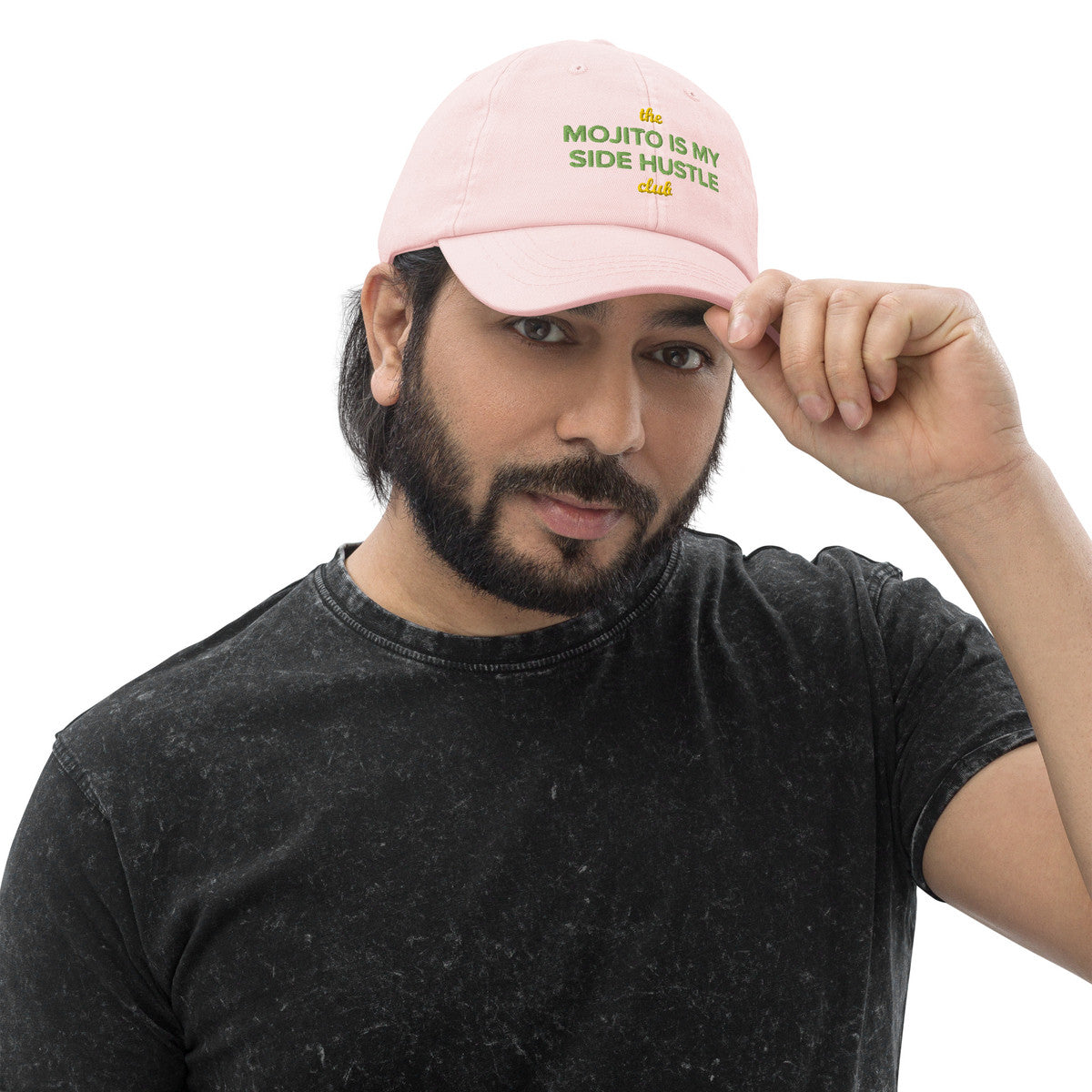 ANCHOR & CREW Pastel Mojito Is My Side Hustle Club Chino Embroidered Cap 