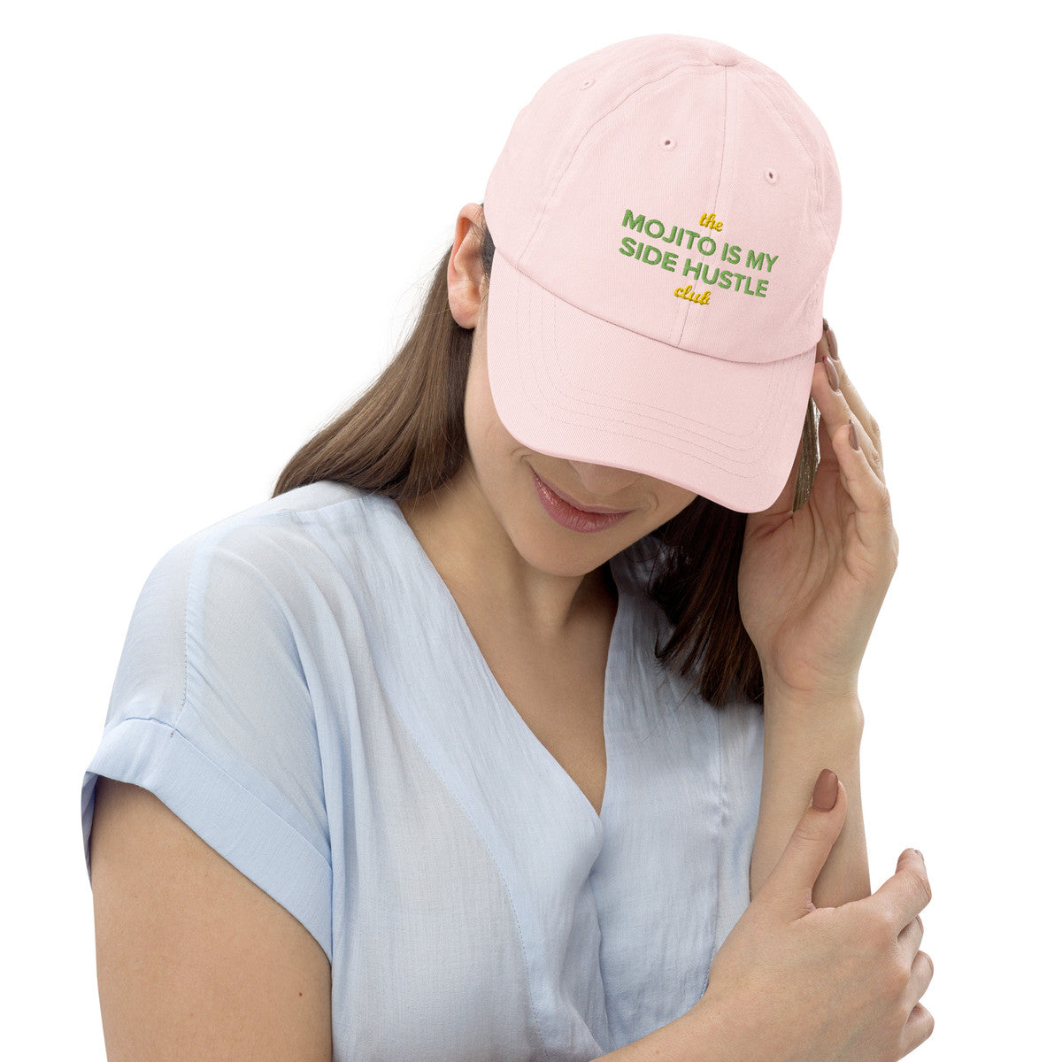 ANCHOR & CREW Pastel Mojito Is My Side Hustle Club Chino Embroidered Cap 