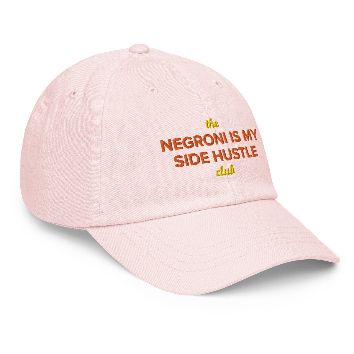 ANCHOR & CREW Pastel Negroni Is My Side Hustle Club Chino Embroidered Cap