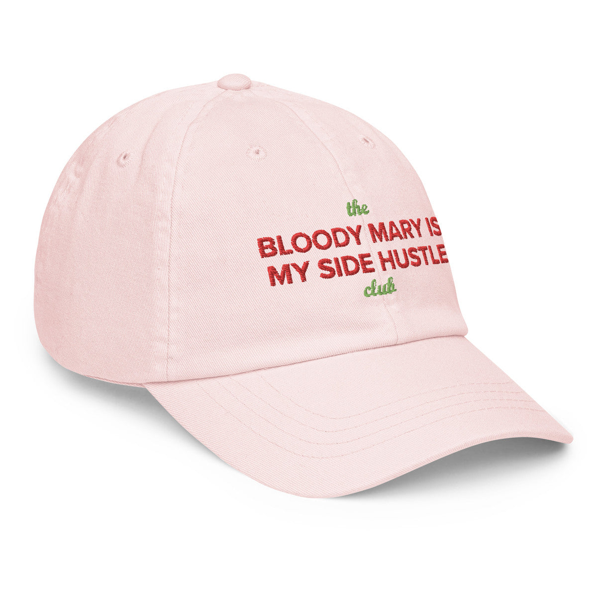 ANCHOR & CREW Pastel Bloody Mary Is My Side Hustle Club Chino Embroidered Cap