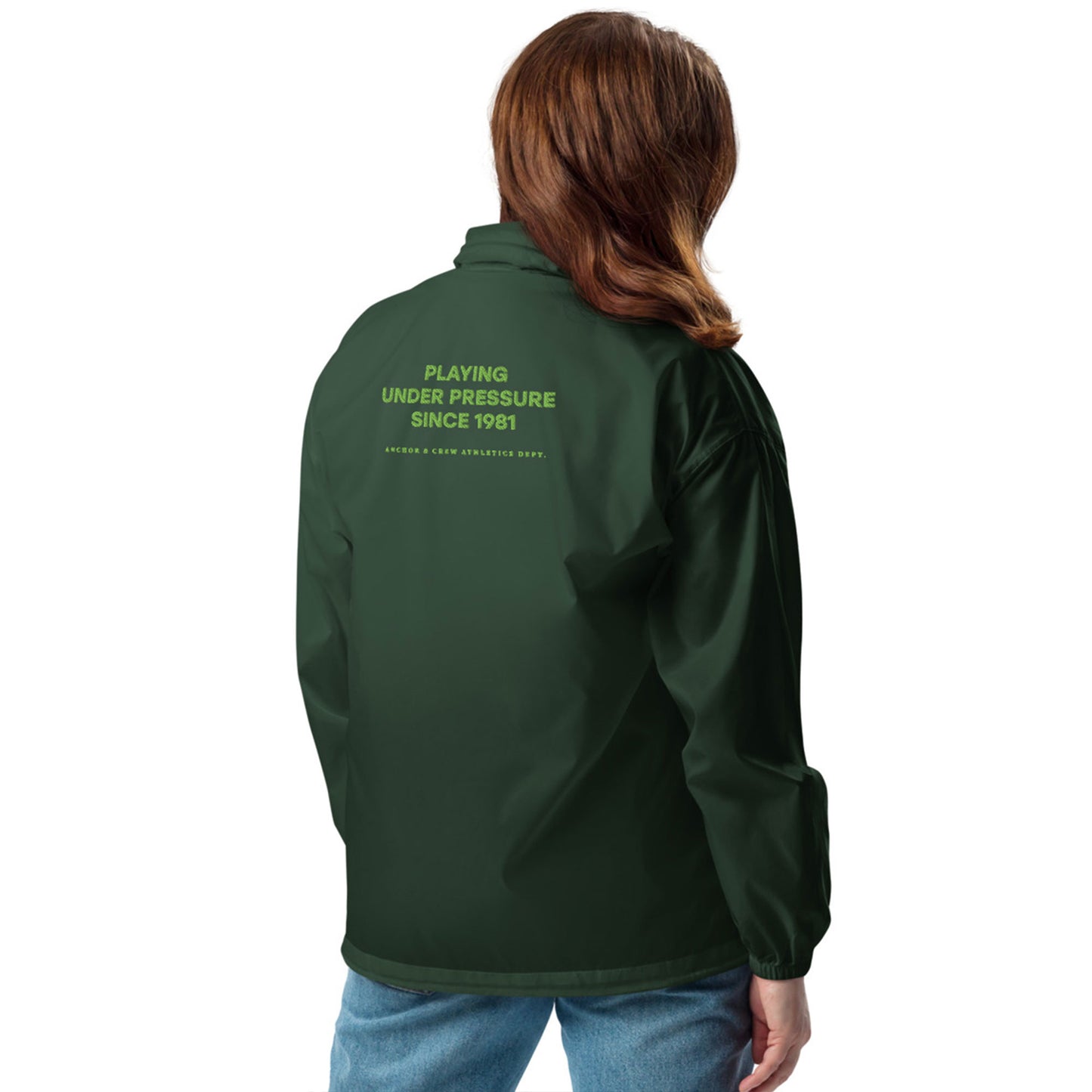 Under Pressure Sports Club League Embroidered Windbreaker Coat