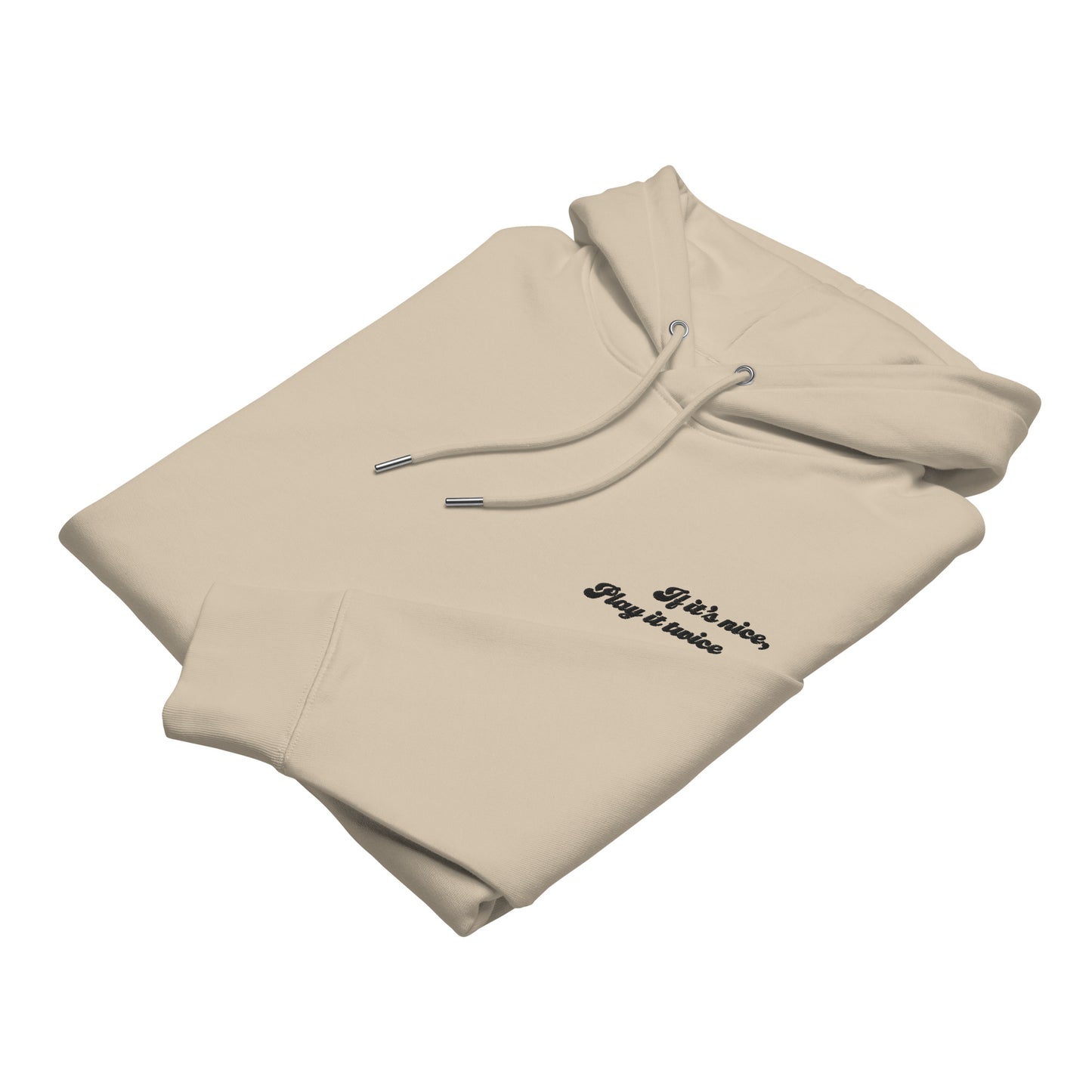 If It's Nice Play It Twice DISCO! Organic Cotton Embroidered Heavyweight Hoodie