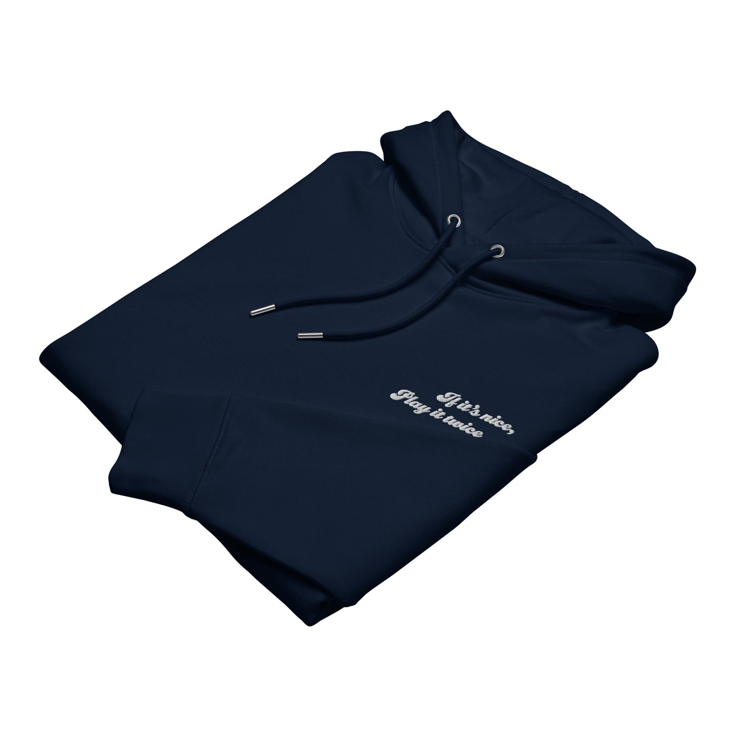 If It's Nice Play It Twice DISCO! Organic Cotton Embroidered Heavyweight Hoodie