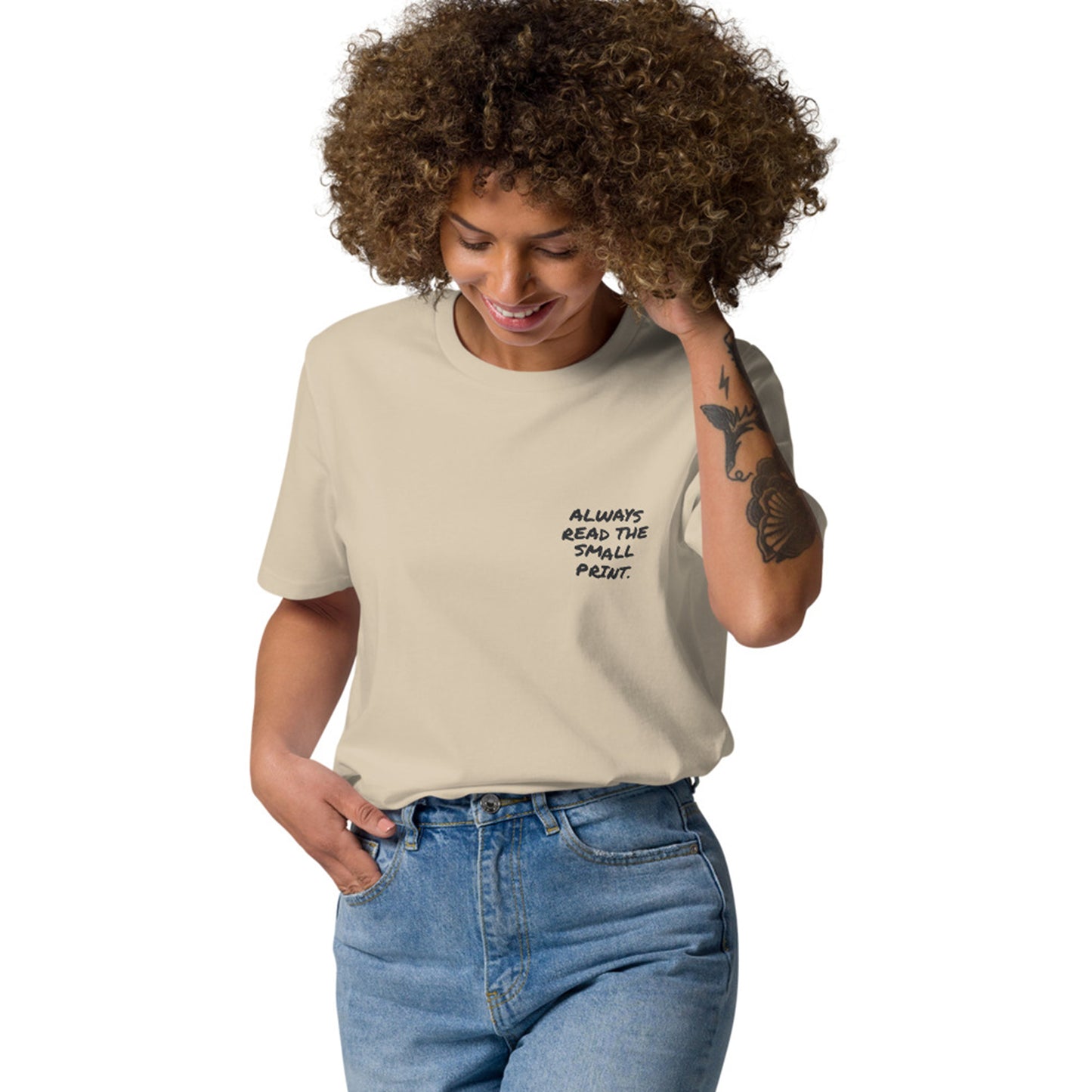 Small Print Annotations Organic Cotton T-Shirt