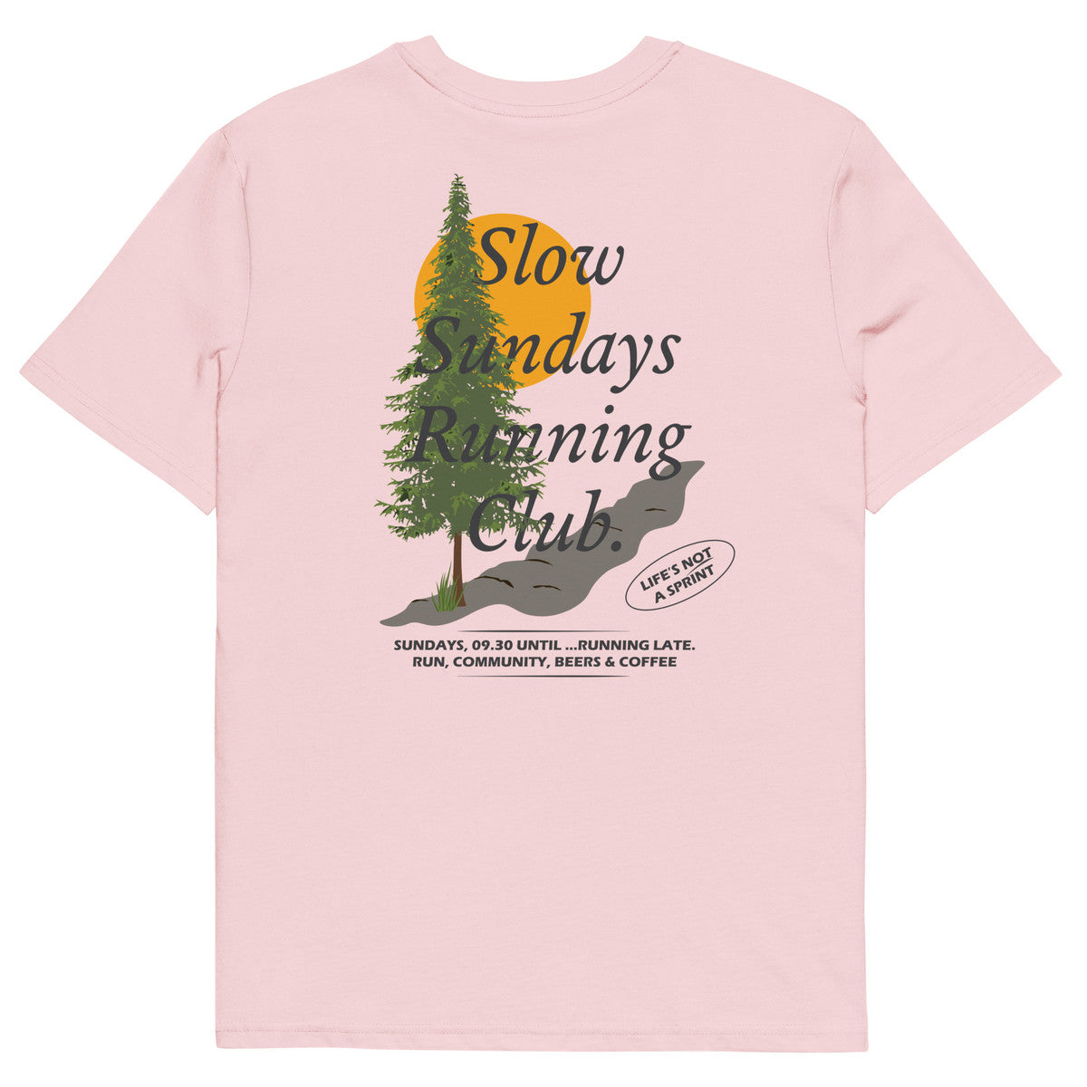 ANCHOR & CREW Mountain Pine Slow Sundays Running Club Organic Cotton T-Shirt