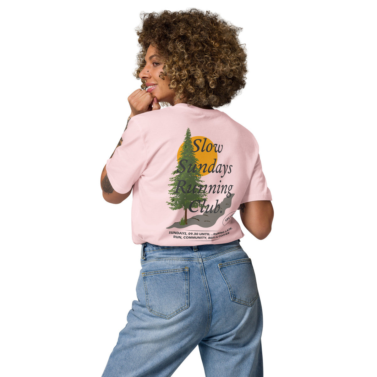 ANCHOR & CREW Mountain Pine Slow Sundays Running Club Organic Cotton T-Shirt