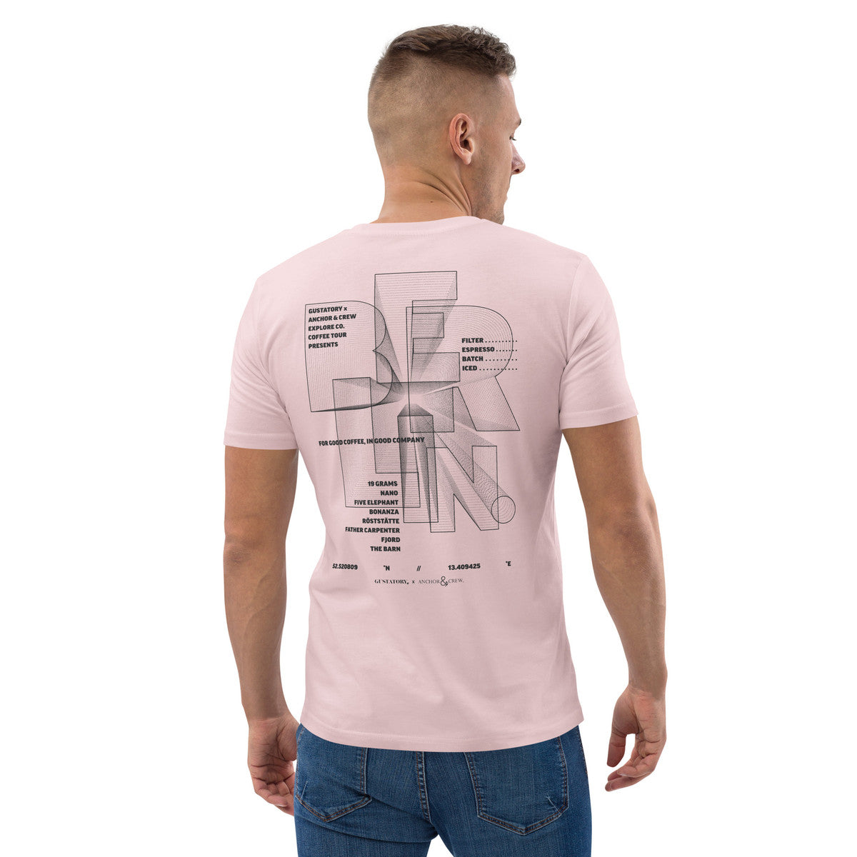 ANCHOR & CREW  GUSTATORY x Berlin Coffee Scene Organic Cotton Embroidered T-Shirt