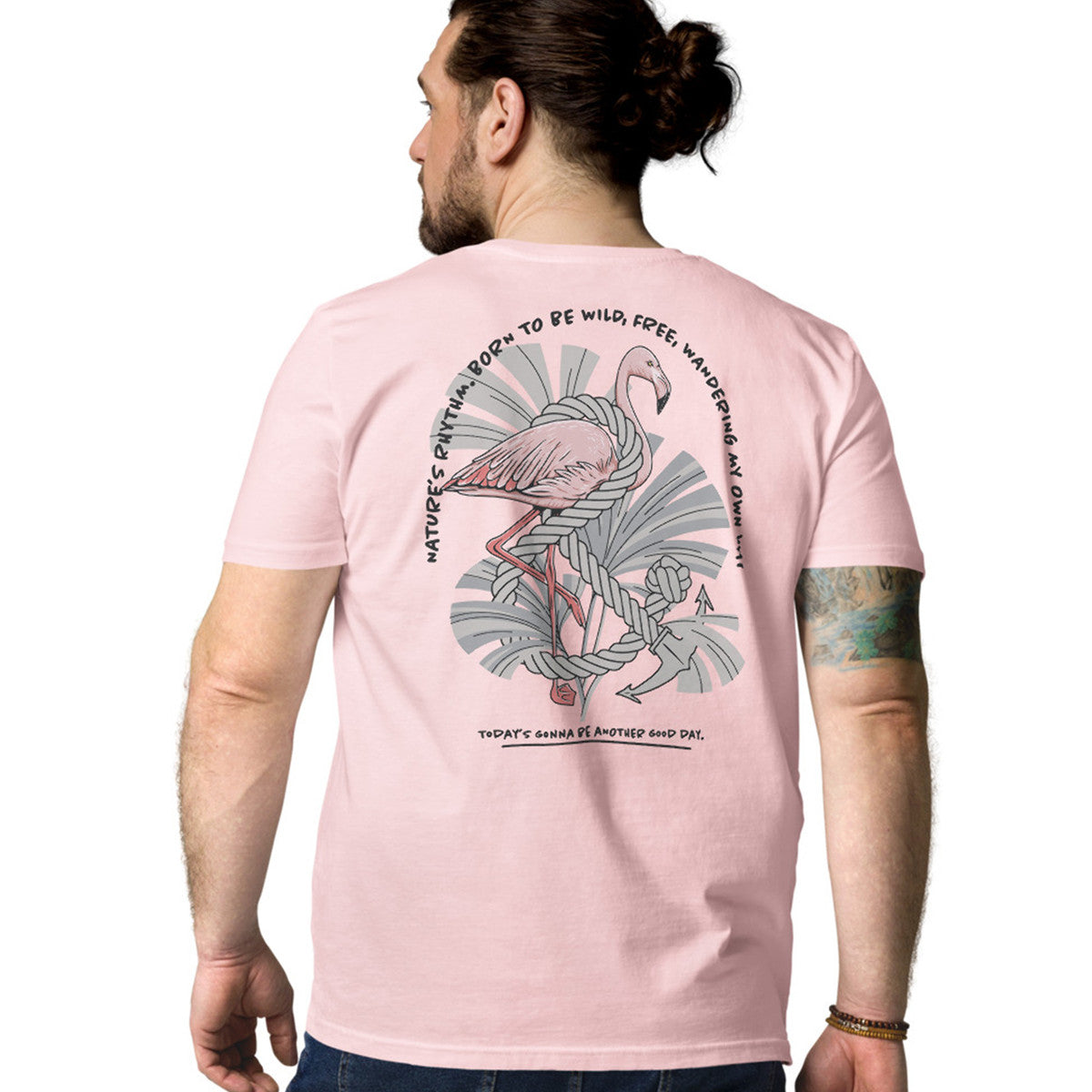 ANCHOR & CREW Flamingo Another Good Day Organic Cotton T-Shirt