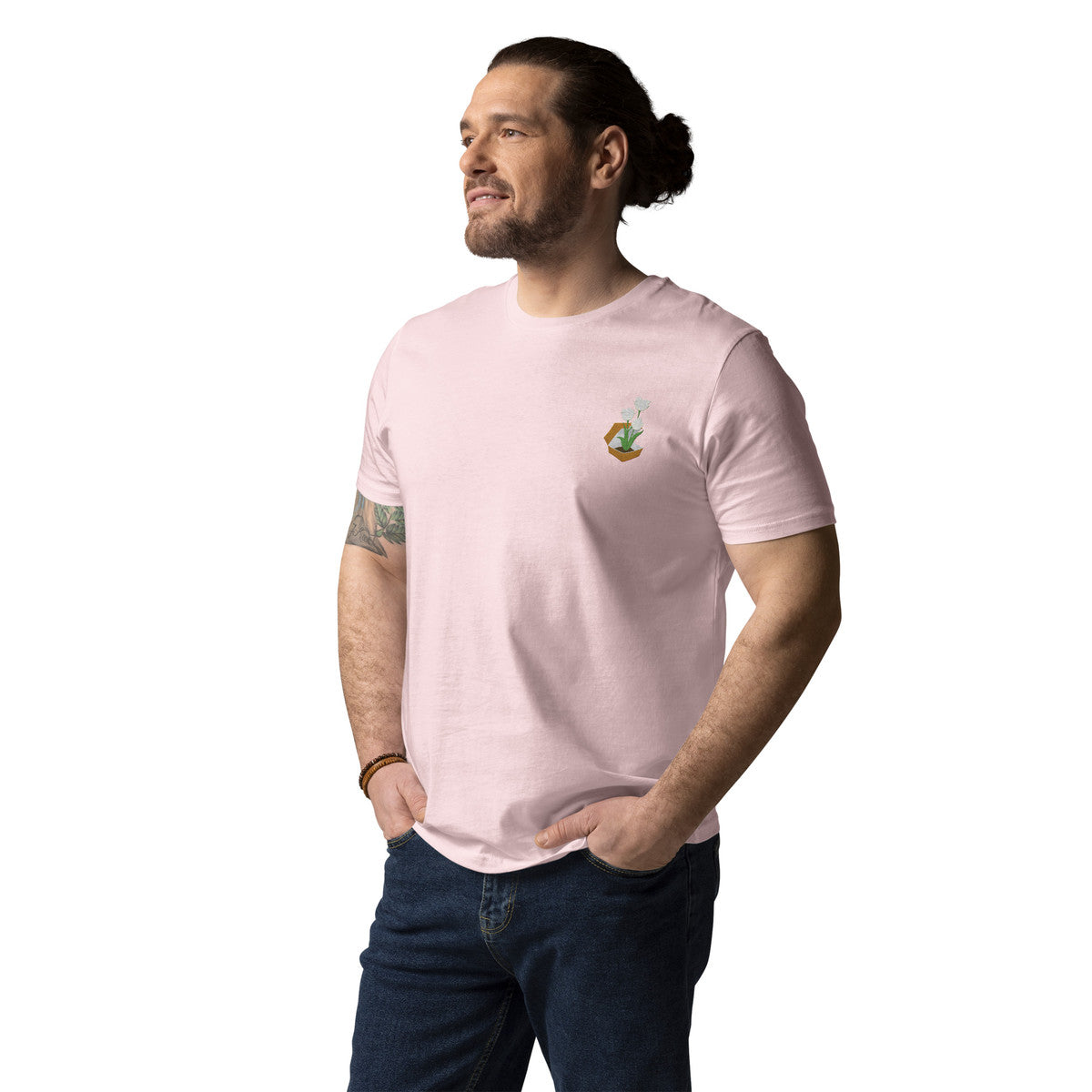 ANCHOR & CREW Tulip Garden Dystopia Organic Cotton Embroidered T-Shirt