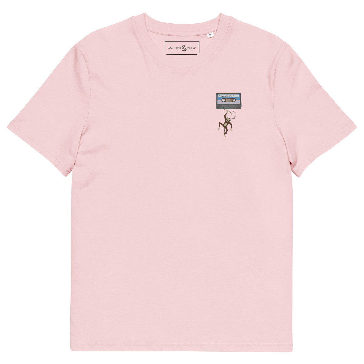 ANCHOR & CREW The Cassette Monkey Organic Cotton Embroidered T-Shirt