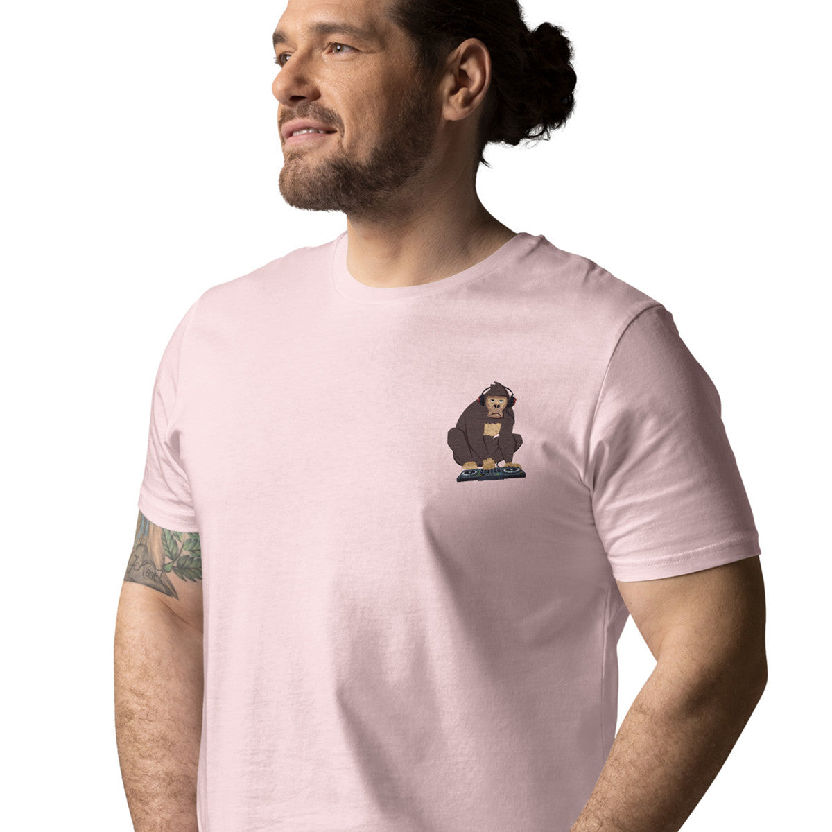 ANCHOR & CREW The DJ Monkey Organic Cotton Embroidered T-Shirt