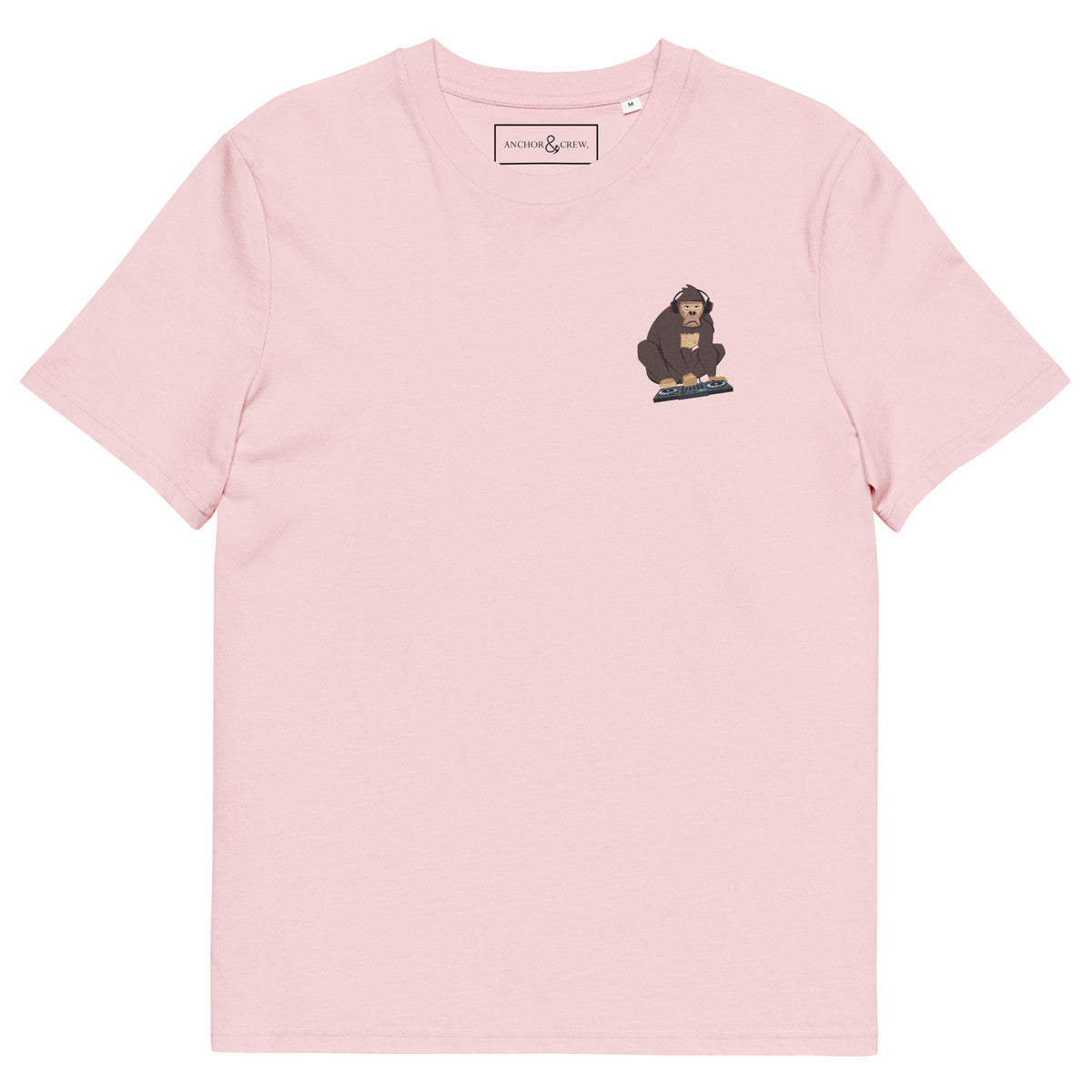 ANCHOR & CREW The DJ Monkey Organic Cotton Embroidered T-Shirt