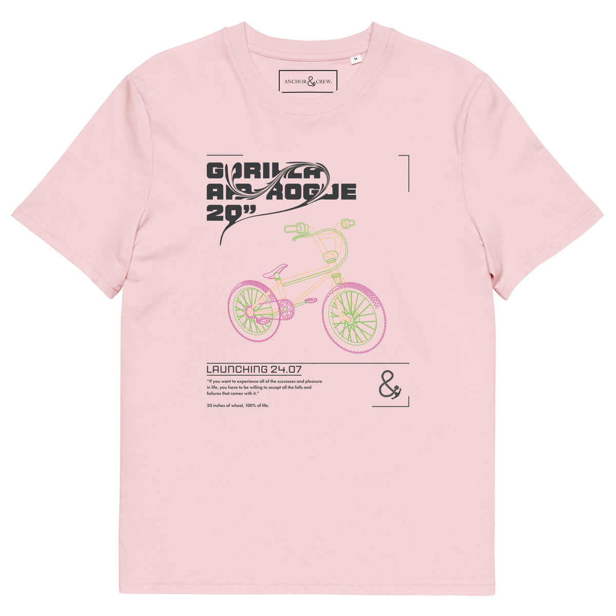 ANCHOR & CREW Gorilla Air-Rogue Bike Archives Organic Cotton T-Shirt