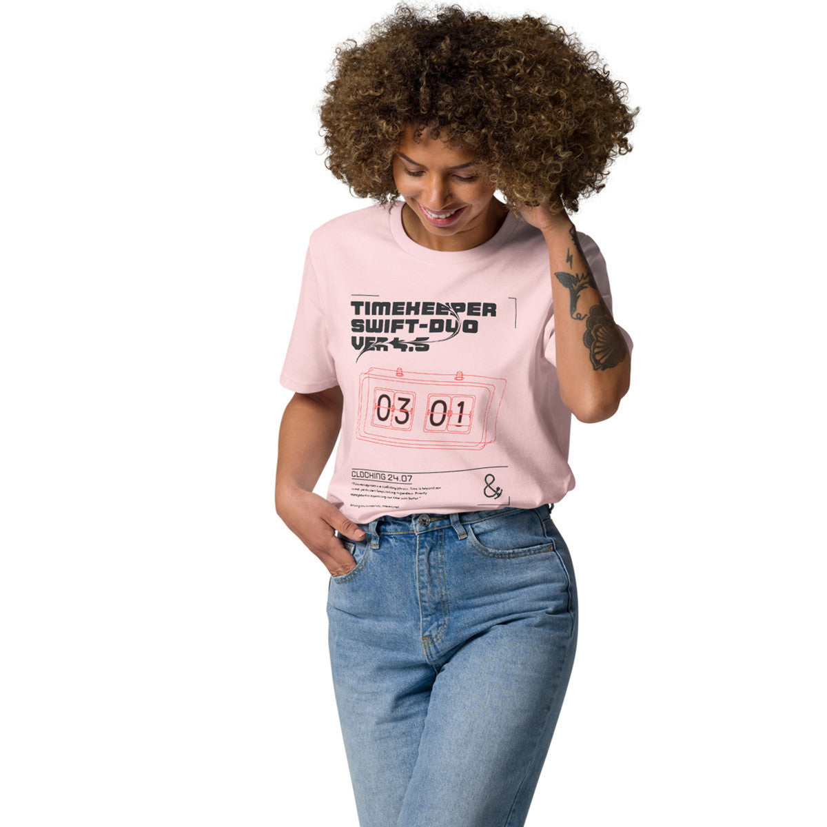 ANCHOR & CREW Timekeeper Swift-Duo Ver 4.5 Clock Archives Organic Cotton T-Shir