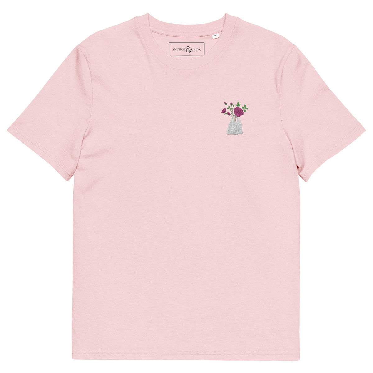 ANCHOR & CREW Peony Garden Dystopia Organic Cotton Embroidered T-Shirt