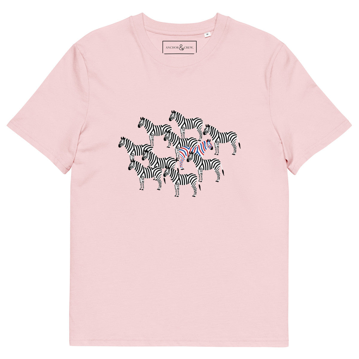 ANCHOR & CREW Zebra Wheres William? Organic Cotton T-Shirt