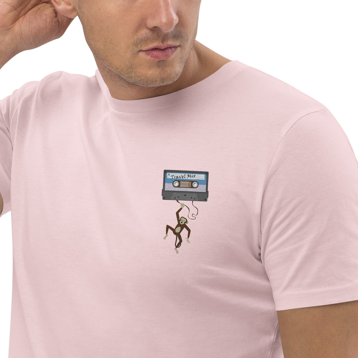 ANCHOR & CREW The Cassette Monkey Organic Cotton Embroidered T-Shirt