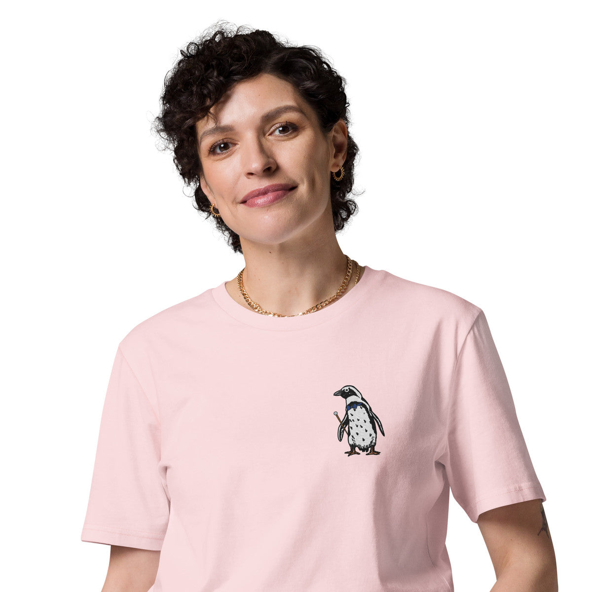 ANCHOR & CREW Penguin Suit Actual Life Organic Cotton Embroidered T-Shirt
