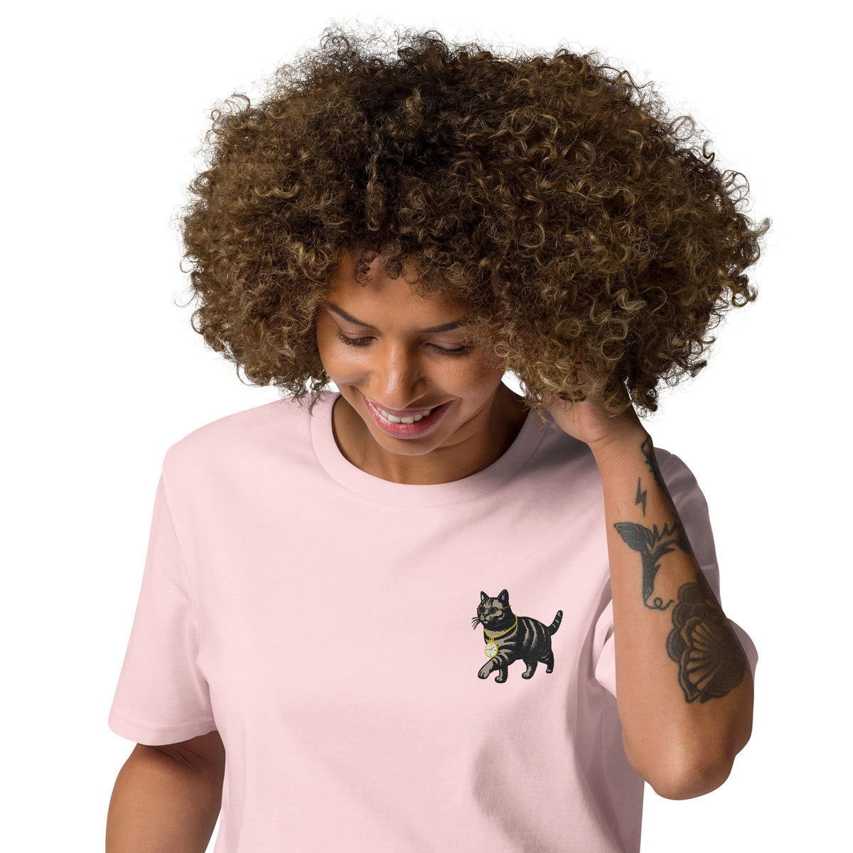 ANCHOR & CREW Cool Cat Actual Life Organic Cotton Embroidered T-Shirt