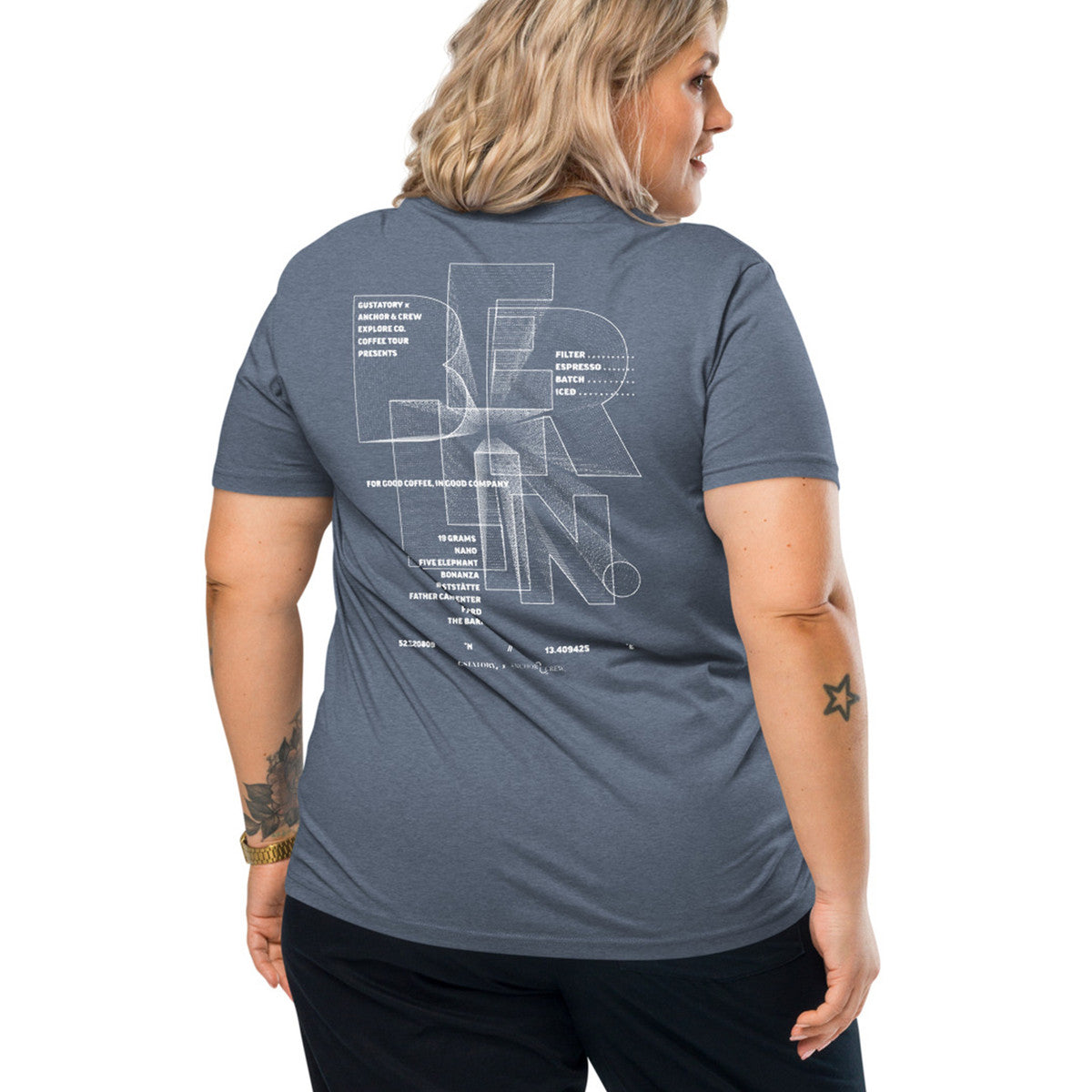ANCHOR & CREW  GUSTATORY x Berlin Coffee Scene Organic Cotton Embroidered T-Shirt