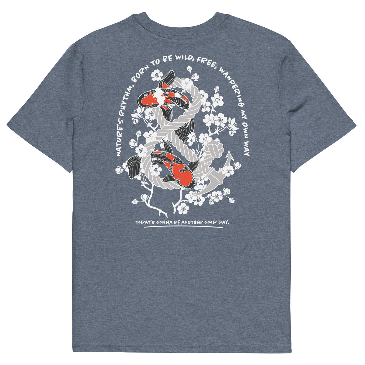 ANCHOR & CREW Koi Fish Another Good Day Organic Cotton T-Shirt