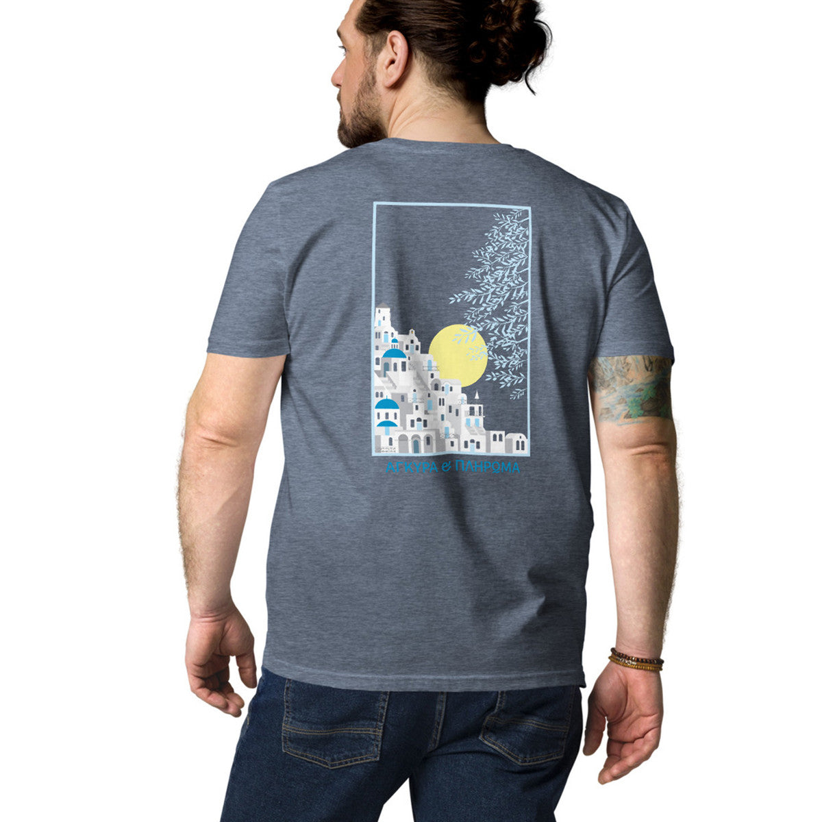 ANCHOR & CREW Santorini Landmark Organic Cotton T-Shirt