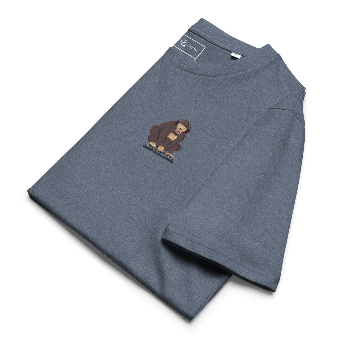 ANCHOR & CREW The DJ Monkey Organic Cotton Embroidered T-Shirt
