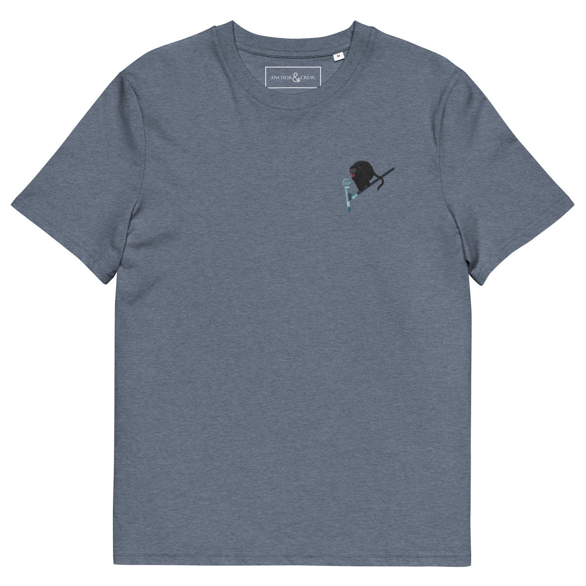 ANCHOR & CREW The Artist Monkey Organic Cotton Embroidered T-Shirt