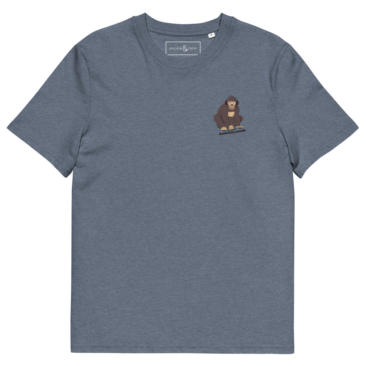 ANCHOR & CREW The DJ Monkey Organic Cotton Embroidered T-Shirt