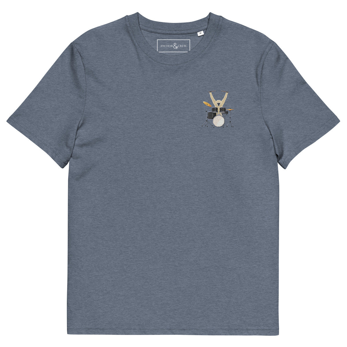 ANCHOR & CREW The Drum Monkey Organic Cotton Embroidered T-Shirt