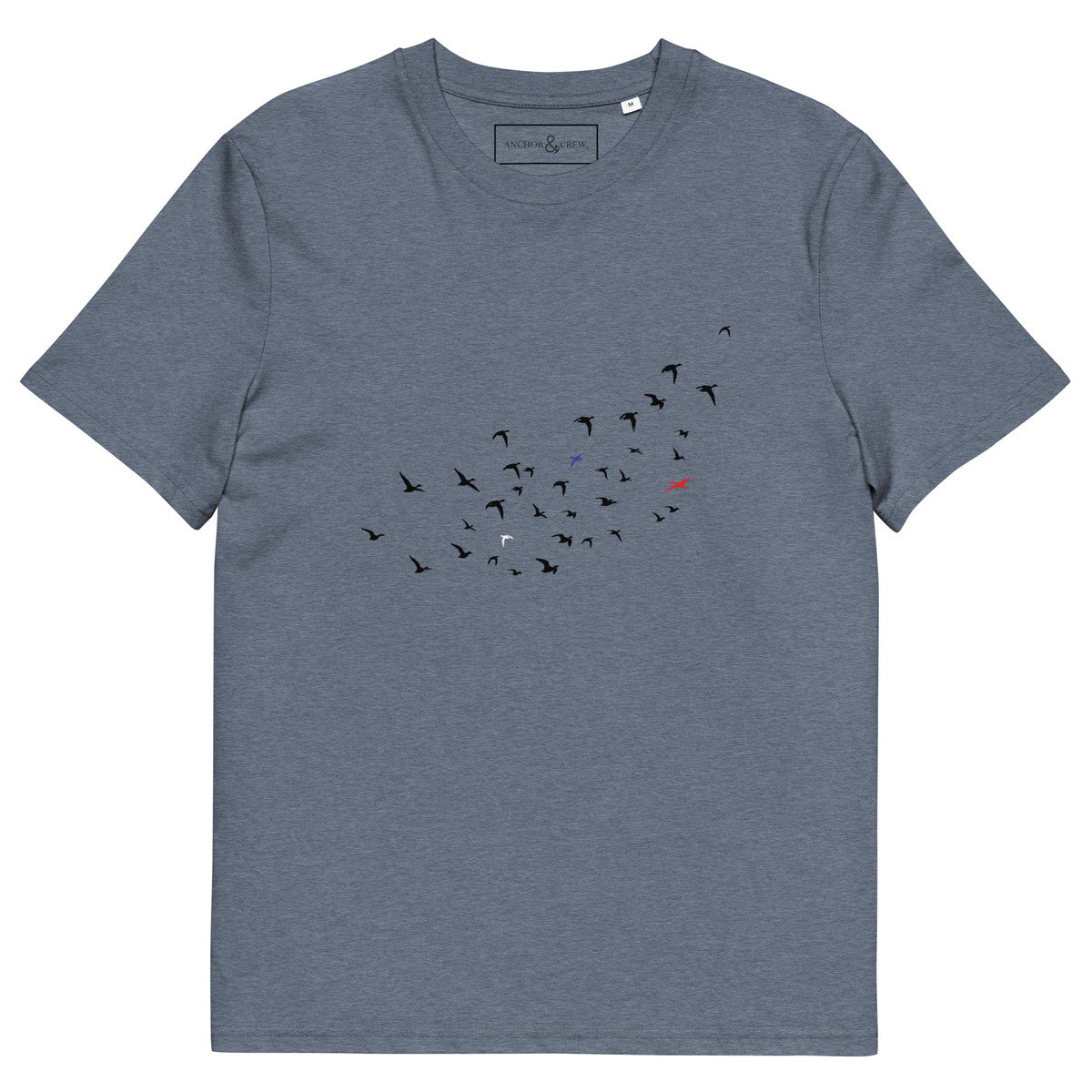 ANCHOR & CREW Birds Wheres William Going? Organic Cotton T-Shirt